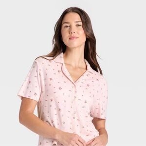 Wild Fable Pink Floral Sleep Shirt
